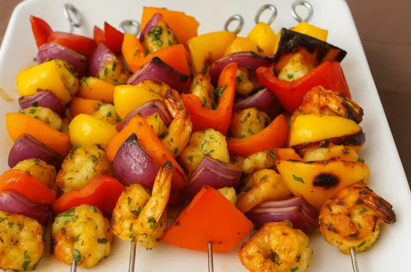 Grilled Shrimp & Veggie Skewers